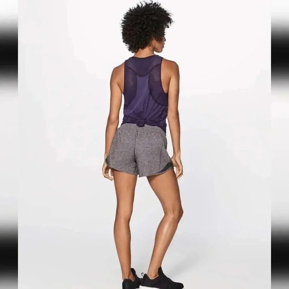 Lululemon Hotty Hot Short II *Long 4"Heather Lux Multi Black / Heathered Black - Picture 2 of 9